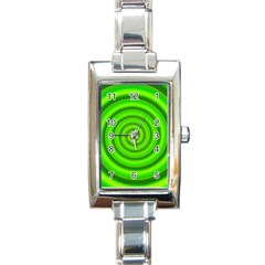 Modern Art Rectangular Italian Charm Watch by Siebenhuehner