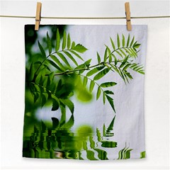 Leafs With Waterreflection Face Towel