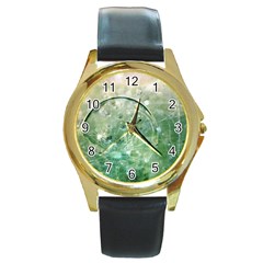 Dreamland Round Metal Watch (gold Rim)  by Siebenhuehner