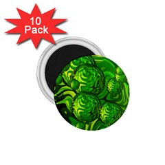 Green Balls  1 75  Button Magnet (10 Pack) by Siebenhuehner