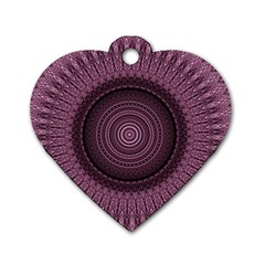 Mandala Dog Tag Heart (two Sided) by Siebenhuehner