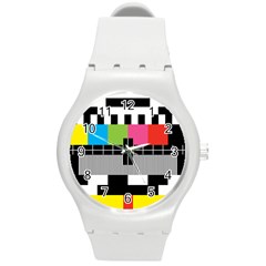 Test Pattern Plastic Sport Watch (medium) by Contest1753604