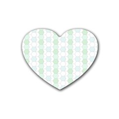 Allover Graphic Soft Aqua Drink Coasters (heart) by ImpressiveMoments