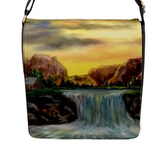 Brentons Waterfall - Ave Hurley - Artrave - Flap Closure Messenger Bag (large) by ArtRave2