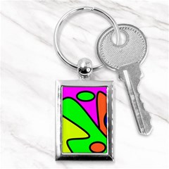 Abstract Key Chain (rectangle) by Siebenhuehner