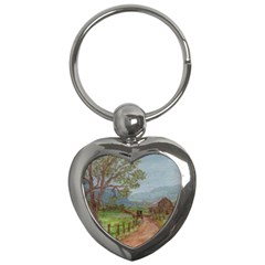  amish Buggy Going Home  By Ave Hurley Of Artrevu   Key Chain (heart) by ArtRave2