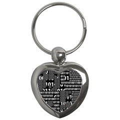 Beauty Of Binary Key Chain (heart) by StuffOrSomething