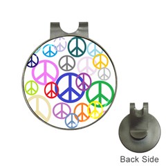 Peace Sign Collage Png Hat Clip With Golf Ball Marker by StuffOrSomething