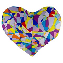 Fractured Facade 19  Premium Heart Shape Cushion by StuffOrSomething