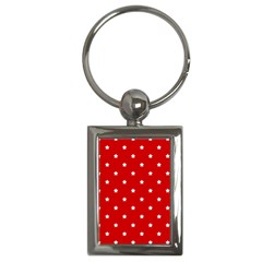 White Stars On Red Key Chain (rectangle) by StuffOrSomething