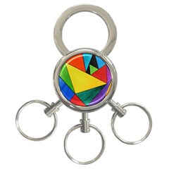 Abstract 3-ring Key Chain by Siebenhuehner