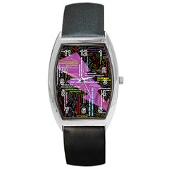 Pain Pain Go Away Tonneau Leather Watch by FunWithFibro