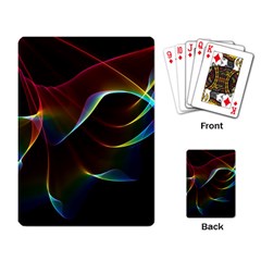 Imagine, Through The Abstract Rainbow Veil Playing Cards Single Design by DianeClancy