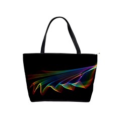  Flowing Fabric Of Rainbow Light, Abstract  Large Shoulder Bag by DianeClancy