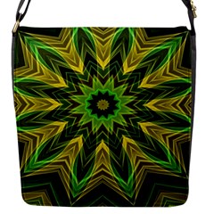 Woven Jungle Leaves Mandala Flap Closure Messenger Bag (small) by Zandiepants