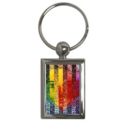 Conundrum I, Abstract Rainbow Woman Goddess  Key Chain (rectangle) by DianeClancy