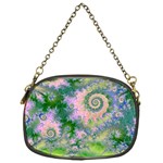 Rose Apple Green Dreams, Abstract Water Garden Chain Purse (One Side) Front