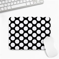 Black And White Polkadot Small Mouse Pad (rectangle) by Zandiepants