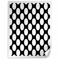 Black And White Polkadot Canvas 36  X 48  (unframed) by Zandiepants