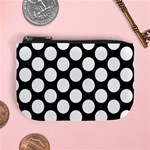 Black And White Polkadot Coin Change Purse Front