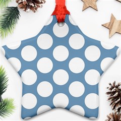 Blue Polkadot Star Ornament by Zandiepants