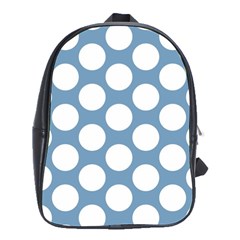 Blue Polkadot School Bag (large) by Zandiepants