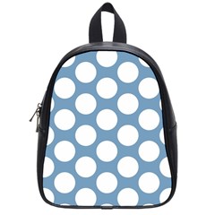 Blue Polkadot School Bag (small) by Zandiepants