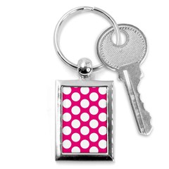 Pink Polkadot Key Chain (rectangle) by Zandiepants