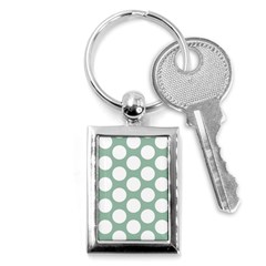 Jade Green Polkadot Key Chain (rectangle) by Zandiepants