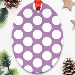 Lilac Polkadot Oval Ornament by Zandiepants