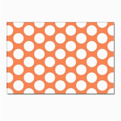 Orange Polkadot Postcard 4 x 6  (10 Pack) by Zandiepants