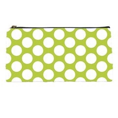 Spring Green Polkadot Pencil Case by Zandiepants