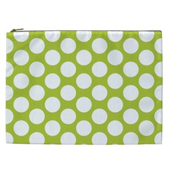 Spring Green Polkadot Cosmetic Bag (xxl) by Zandiepants