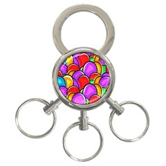 Colored Easter Eggs 3-ring Key Chain by StuffOrSomething