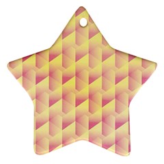 Geometric Pink & Yellow  Star Ornament by Zandiepants