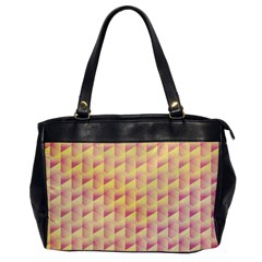 Geometric Pink & Yellow  Oversize Office Handbag (one Side) by Zandiepants