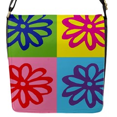 Flower Flap Closure Messenger Bag (small) by Siebenhuehner