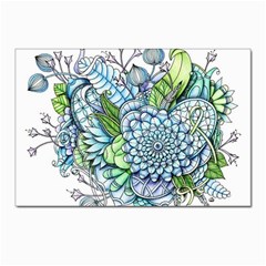 Peaceful Flower Garden 2 Postcards 5  X 7  (10 Pack) by Zandiepants