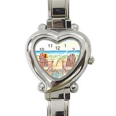 Time To Relax Heart Italian Charm Watch  by TonyaButcher