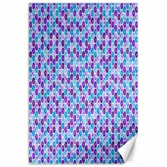 Purple Blue Cubes Canvas 20  X 30  (unframed) by Zandiepants