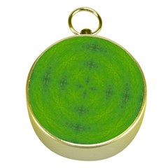 Go Green Kaleidoscope Gold Compass by Fractalsandkaleidoscopes