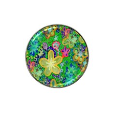 Beautiful Flower Power Batik Golf Ball Marker 10 Pack (for Hat Clip) by rokinronda