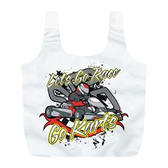 Lets Race Go Karts Full Print Recycle Bag (l) by MegaSportsFan