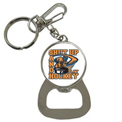 Shut Up And Play Hockey Bottle Opener Key Chain by MegaSportsFan