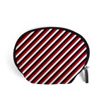 Diagonal Patriot Stripes Mini Zipper Pouch Front