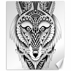 Ornate Foxy Wolf Canvas 20  X 24  (unframed) by Zandiepants