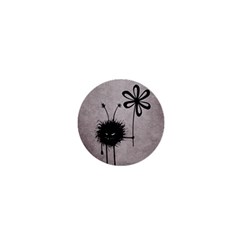 Evil Flower Bug Vintage 1  Mini Button Magnet by CreaturesStore