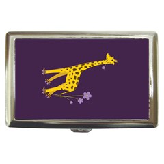 Purple Roller Skating Cute Cartoon Giraffe Cigarette Money Case by CreaturesStore