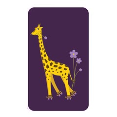 Purple Roller Skating Cute Cartoon Giraffe Memory Card Reader (rectangular) by CreaturesStore