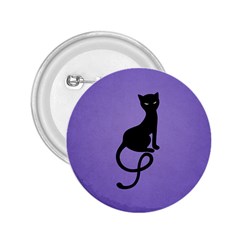 Purple Gracious Evil Black Cat 2 25  Button by CreaturesStore